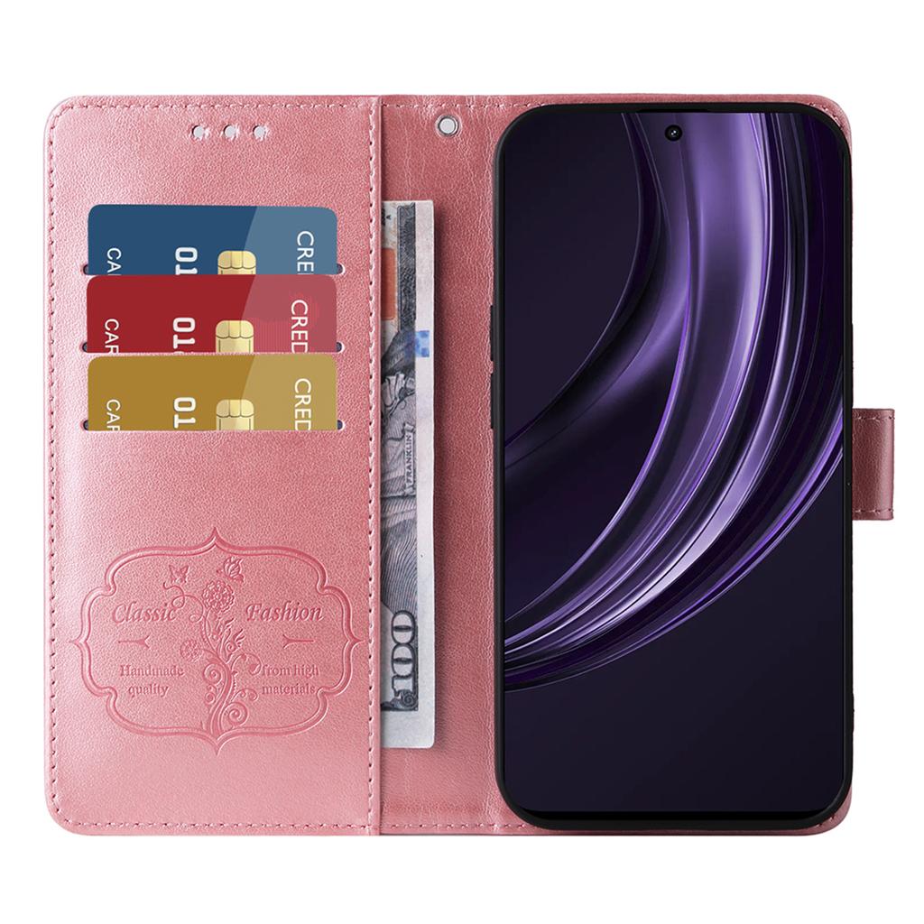 For Realme 13+ 5G/13 Pro 5G (China) Case Butterfly Floral Imprint Wallet Stand Leather Phone Cover