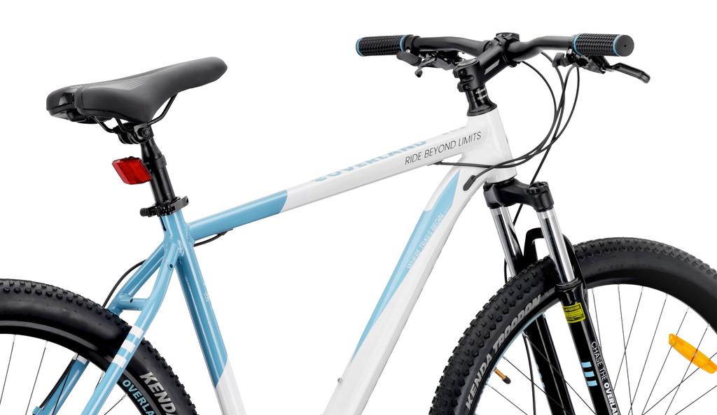 Горный Велосипед Мтб 29 Дюймов Kenda Shimano Алюминий Легкий 21 Скорость Амортизатор Дисковые Тормоза Рама L 21 Дюйм Tatra Bikes Overland Белый Синий