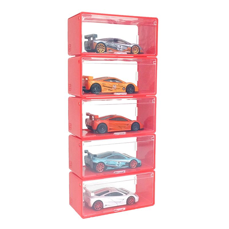 1 шт. прозрачный пылезащитный штабелируемый ящик для хранения без автомобиля литая модель автомобиля дисплей коробка детский литой ящик для хранения модели автомобиля