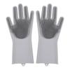 Dishwashing Cleaning Gloves Silicone Rubber Sponge Glove Household Scrubber Kitchen Clean Tools BPA Free