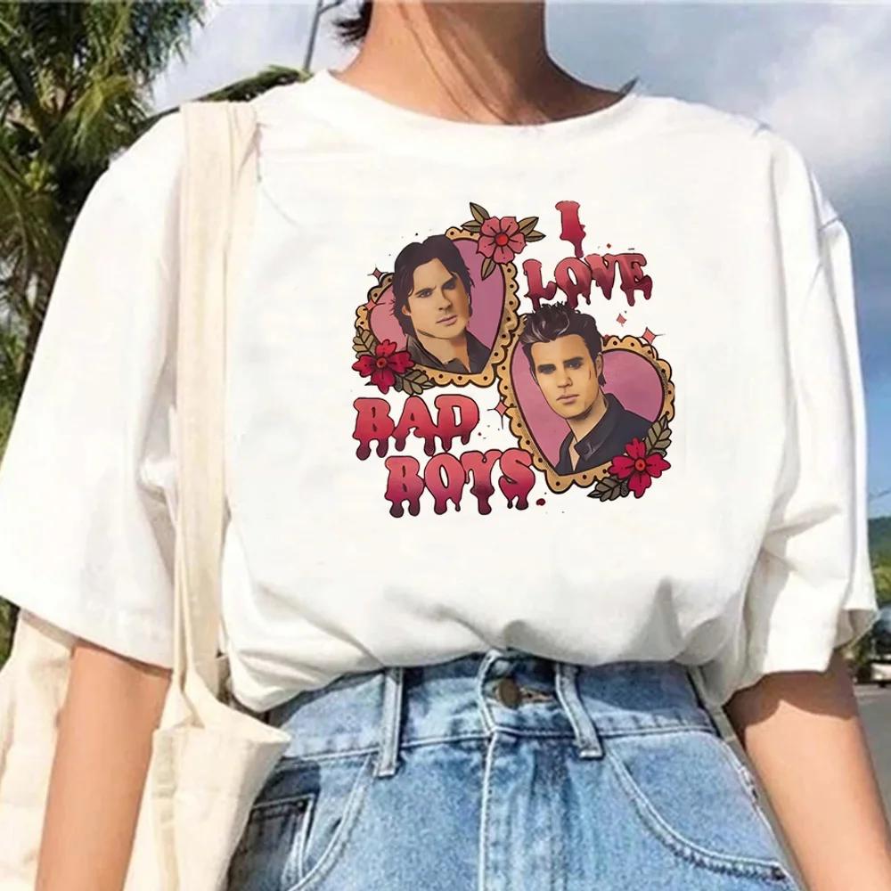 The Vampire Diaries T Shirt Women Graphic Tee Girl Funny Unisexga Comic Clothes