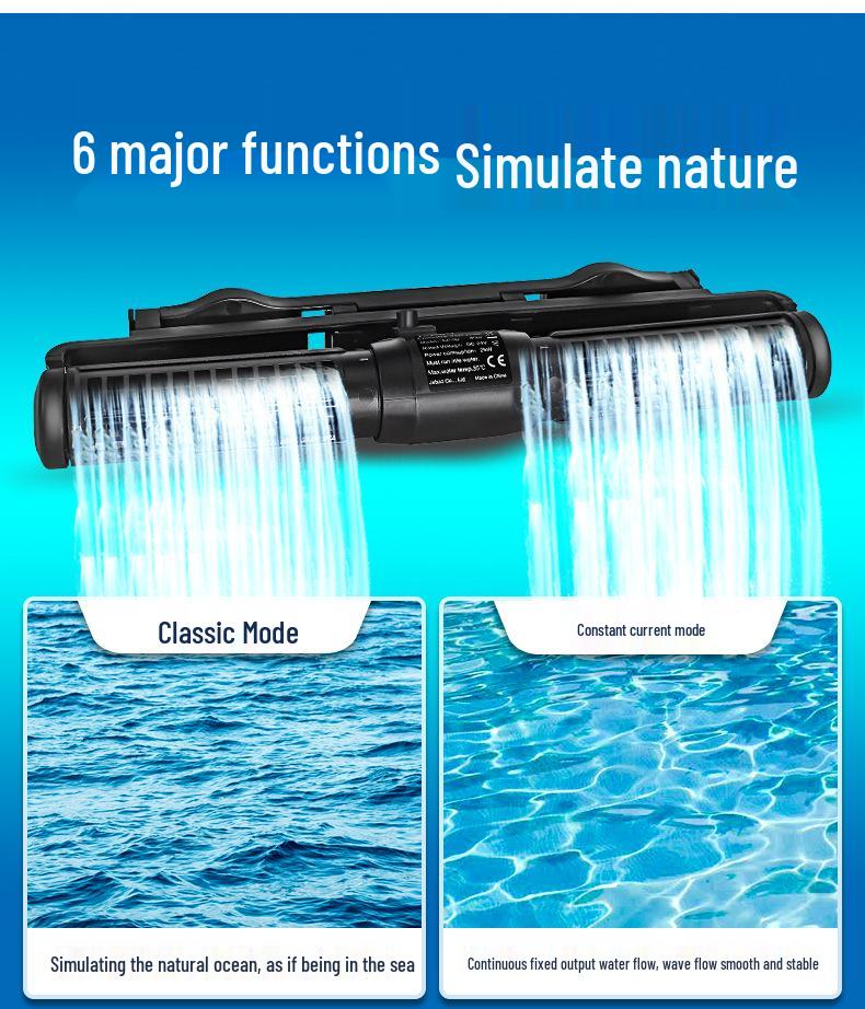 Создатель волн для аквариума с поперечным потоком: Бесшумный магнитный всасывающий насос для морских аквариумов с кораллами