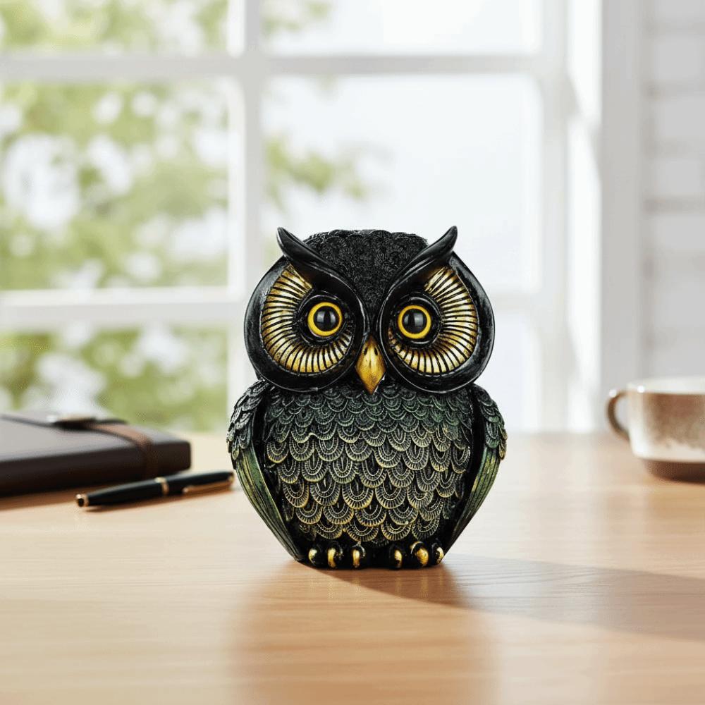 Поделки Смола Статуэтка Совы Ручной работы Винтажная Фигурка Совы Очаровательная Фигурка Животного Книжная полка