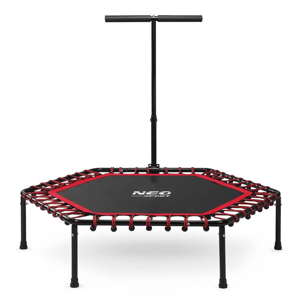 Neo-Sport Fitness Trampoline With Handle 127 Cm - Hexagonal Red