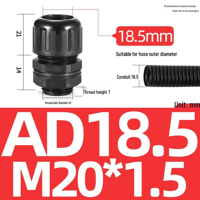 Rendian PA66 Nylon Waterproof Corrugated Pipe Connector