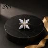 Brooch with Invisible Safety Pin Buckle, Star Shape Lapel Cubic Durable Jewelry Accessory Zirconia Rhinestone Accent, for Suits Shirts Wedding Formal