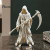 Настольное украшение на Хэллоуин, Готическая фигурка Жнеца, 3D-печатная статуэтка в капюшоне со жуткой серпом в качестве центрального элемента стола, Мантия для декора интерьера дома