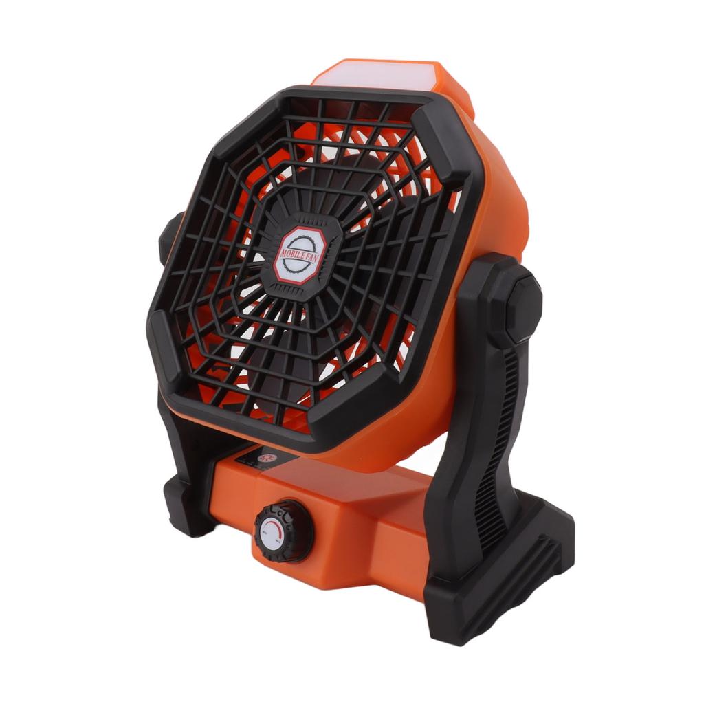 Outdoor Camping Fan with LED Light USB Rechargeable 7800mAh Quiet Adjustable Portable Tent Fan with