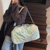 Женская спортивная дорожная сумка большой вместимости - нейлоновая спортивная сумка-тоут с отделением для обуви, регулируемым ремнем, идеально подходит для фитнеса, путешествий, деловых поездок
