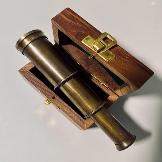 6 inch Brass Spyglass Telescope Home Decor Birthday Gift For Men