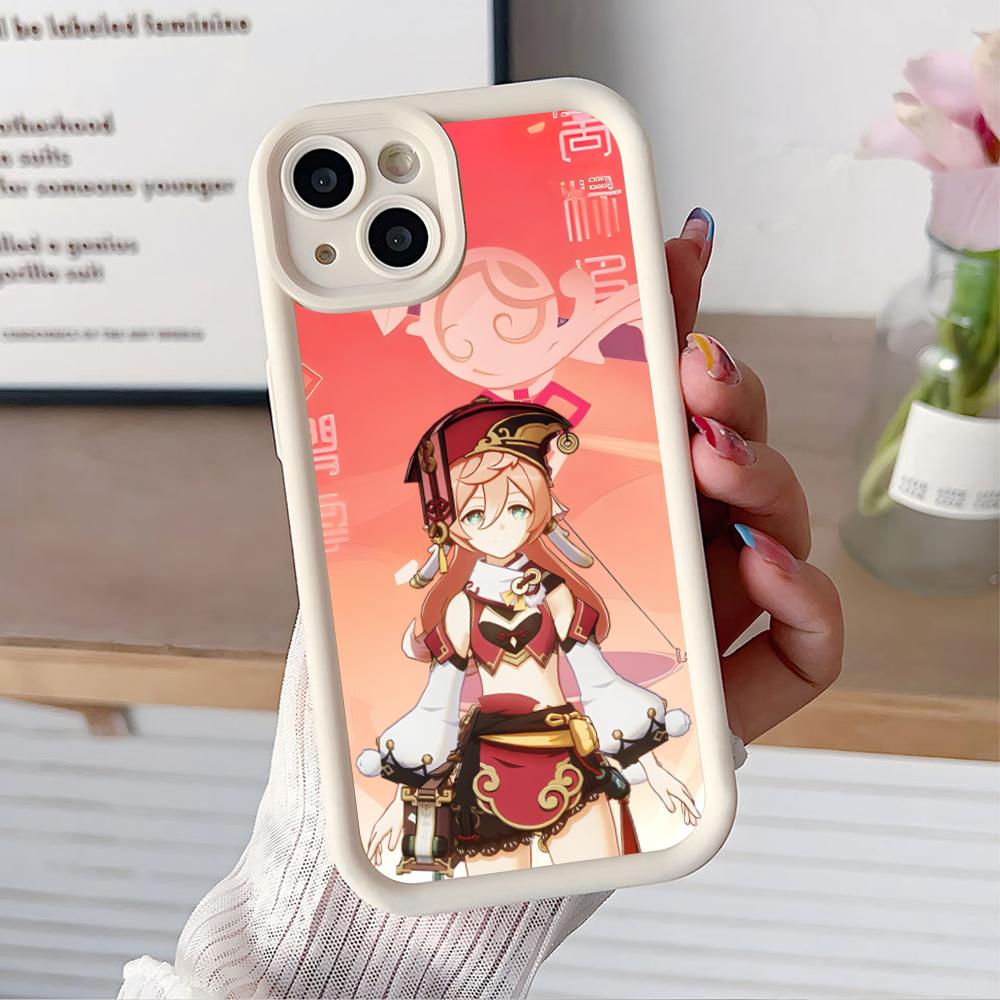 Game GI Yanfei Thicken TPU Mobile Phone Case for iPhone 17 16 15 14 13 12 11 Air Pro Max Plus Colorful Cover