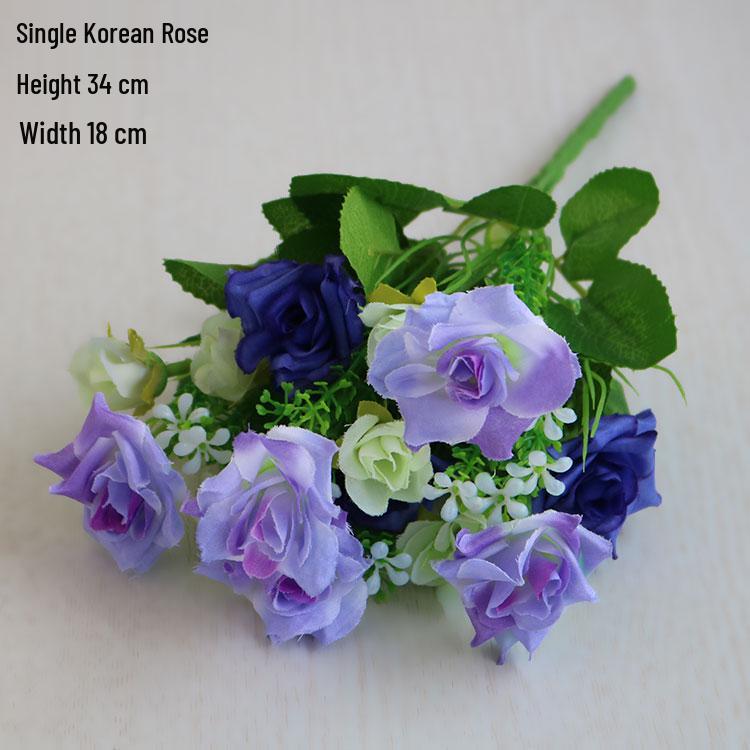Silk Fake Flower Bouquet for Living Room or Dining Table Decor - Plastic Dried Flower Bonsai Ornaments
