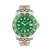 Rolly Mathy Vintage GMT Кварцевые мужские часы из нержавеющей стали с зеленым циферблатом H903BBV 100M
