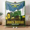 1Pc John Deere Pride Moline Blanket Soft Throw Blanket For Home Bedroom Bed Sofa Travel Office Solid Christmas Blanket