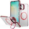 For Samsung Galaxy A05 4G Clear Phone Case with Lens Kickstand Cover Compatible with MagSafe