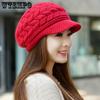 Осень-зима Однотонные ветрозащитные повседневные шапки Женские теплые вязаные шапки Универсальные уличные шапки большого размера с защитой от холода
