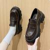 Fashion Thick Soled Genuine Leather Lefu Shoes for Women 2024 New Autumn Retro Brown British Style Small Leather Shoes JK Single Shoes