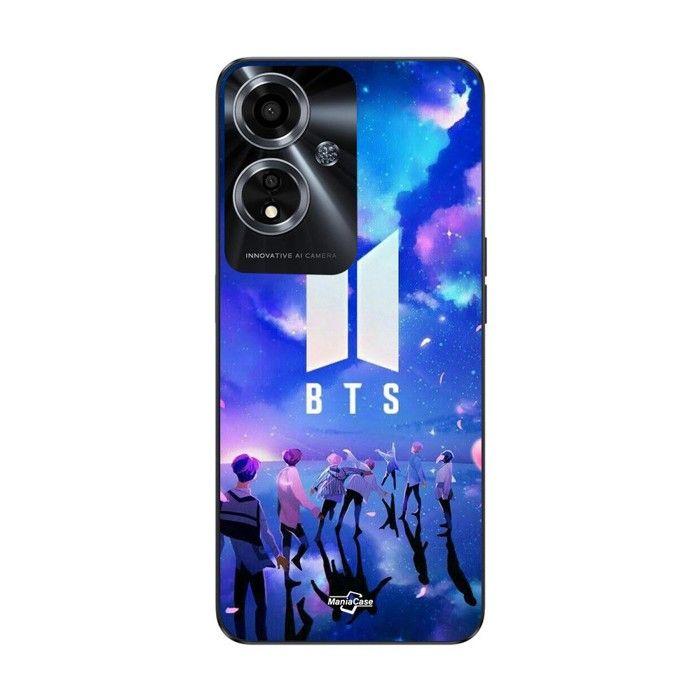 Coque de téléphone - MANIACASE - Oppo A59 5G - Silicone TPU - Noir - BTS groupe symbol army