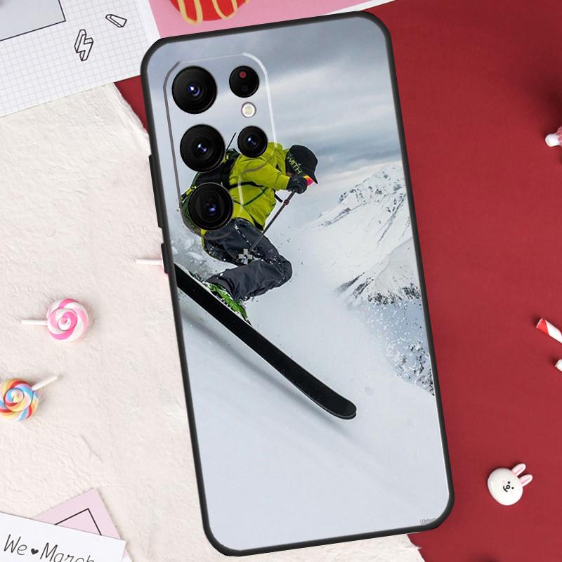 Ski Neige Snowboard Case For Samsung Galaxy S26 Ultra S20 S21 S22 S23 S24 S25 Ultra S10 Plus S25 FE Cover Shell