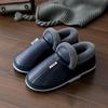 Waterproof Leather-Cotton Slippers, Non-Slip Closed Heel for Indoors