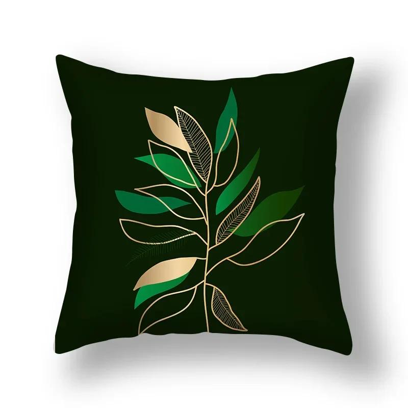 Ginkgo Leaves Pillows Case Home Decorative Cushion Cover Golden Polyester Print Pillowcase Car Sofa Pillow Case Home Decor 45*45