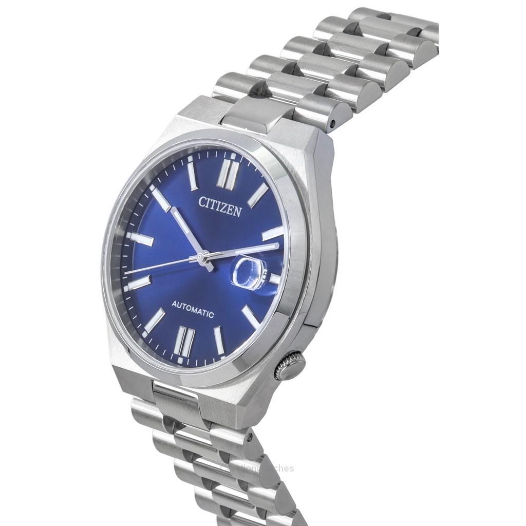 Citizen Часы мужские Tsuyosa из нержавеющей стали с синим циферблатом, автоматические NJ0150-81L