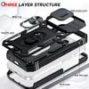 Case For iPhone 16 15 14 13 12 11 Pro XS Max XR Plus Camera Slide Military Grade Armor Protection 360 Degree Rotate Armor Cover
