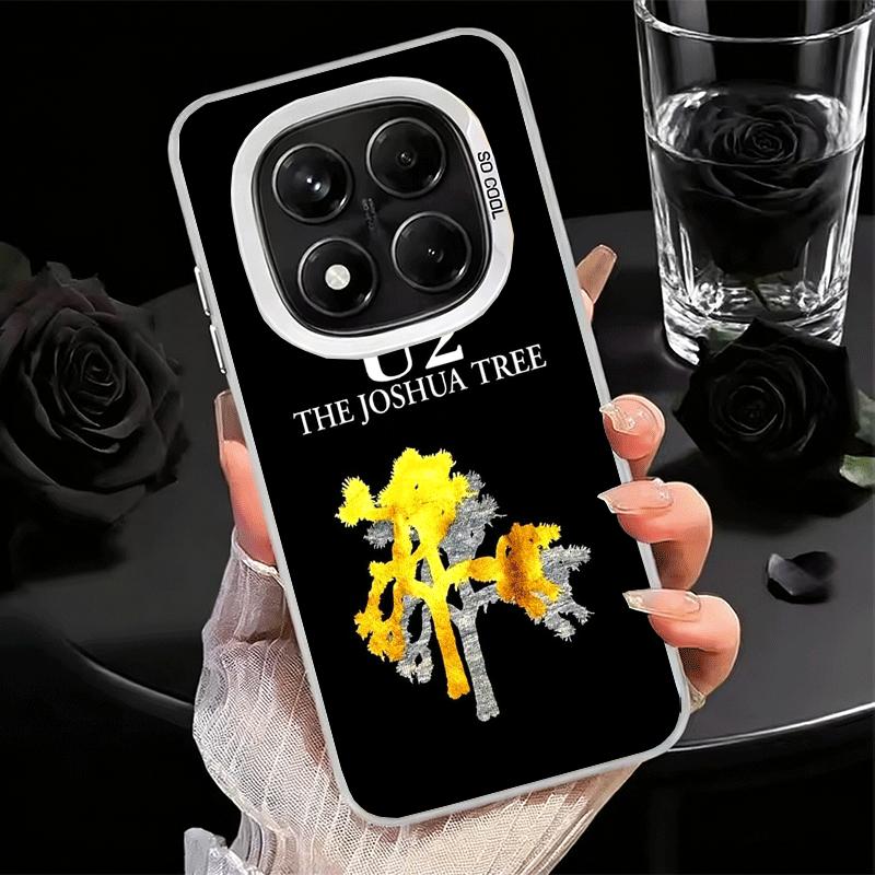 Мягкий чехол для телефона U-U2 Rock Band для Xiaomi Redmi Note 13 14 15 Pro Plus 12S 12 11S 11 11T 10S 10 Ударопрочный задний корпус