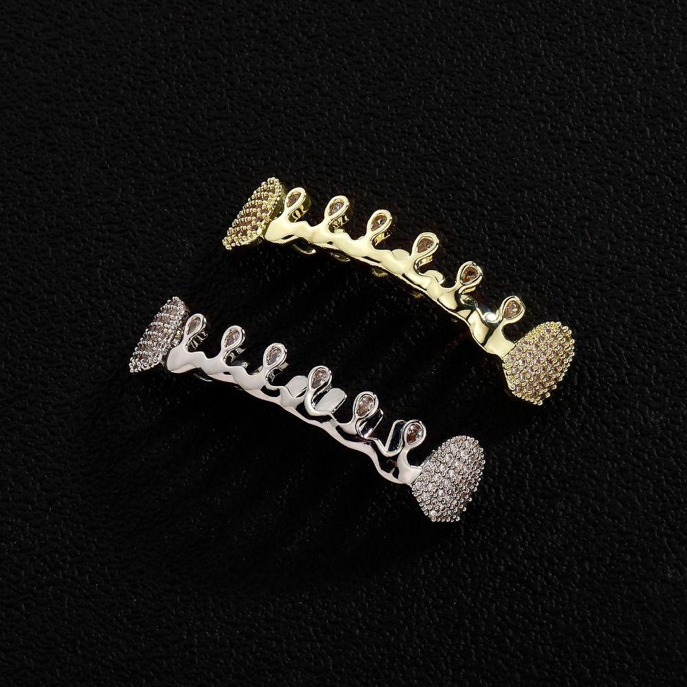 Removable Rhinestone Tooth Caps Punk Charm Teeth Grillz Gift Hiphop Teeth Grillz  Dental Crown