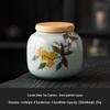 Changbaosen Mini Ceramic Chinese Calligraphy Tea Caddy