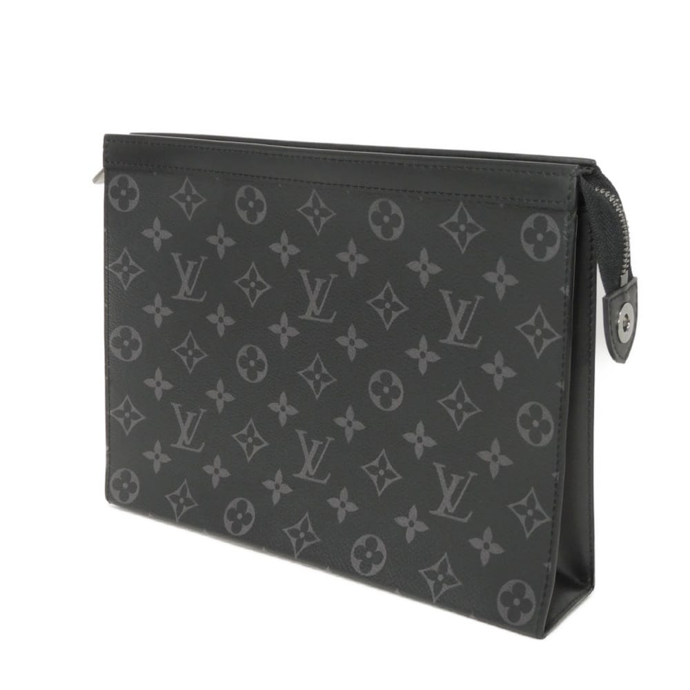 Б/у Сумка-клатч Voyage MM M61692 7931 Текущая деловая сумка RFID IC Monogram Eclipse Noir Мужская 12564 из Японии ОРИГИНАЛ