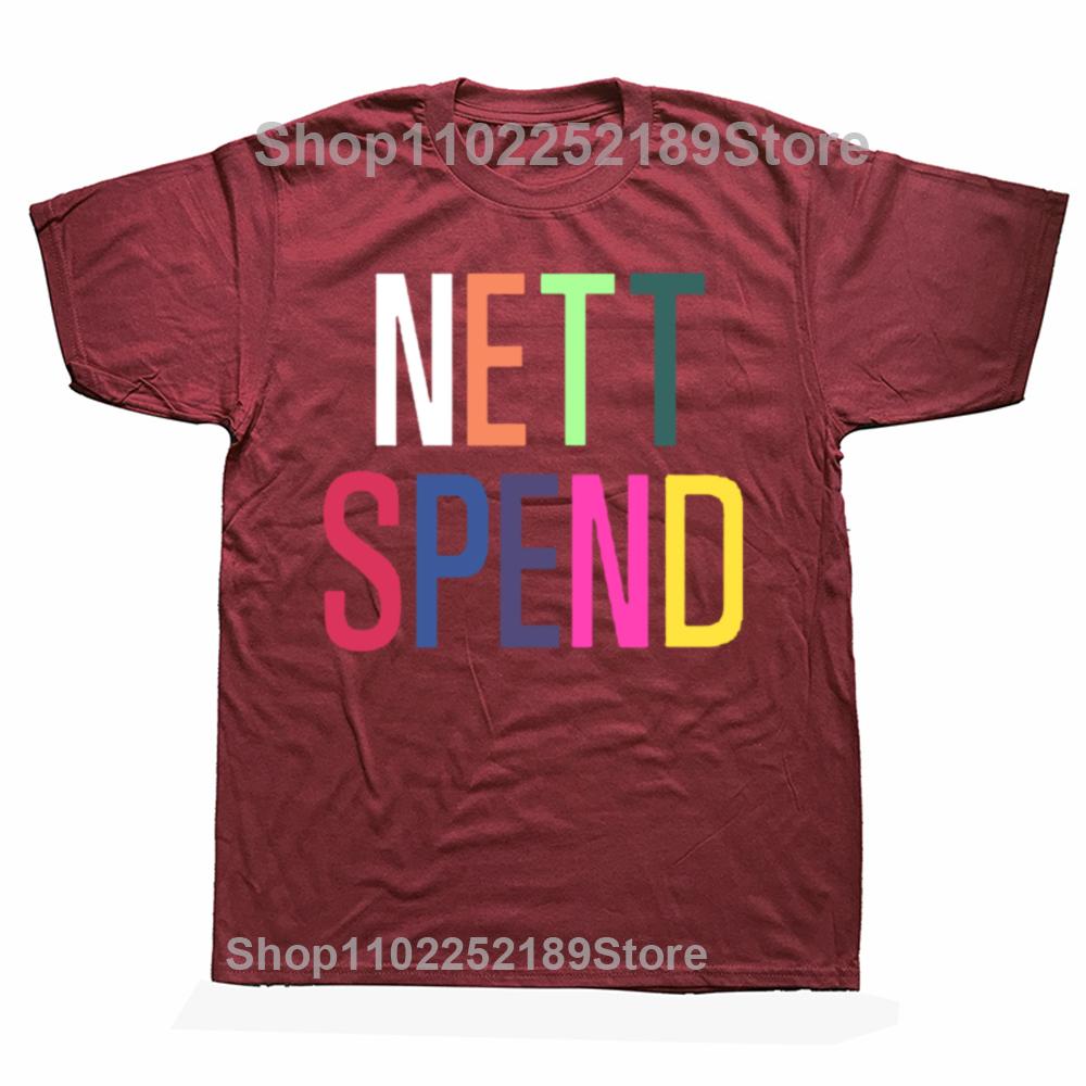 Funny Nettspend Rainbow Logo Graphic T-shirts Men Women's Fashion Casual Oversized Tshirt 100% Cotton Loose Oversized T Shirt