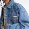 Calvin Klein Однобортная джинсовая куртка с лацканами, мужская куртка, синяя CK-40KM785