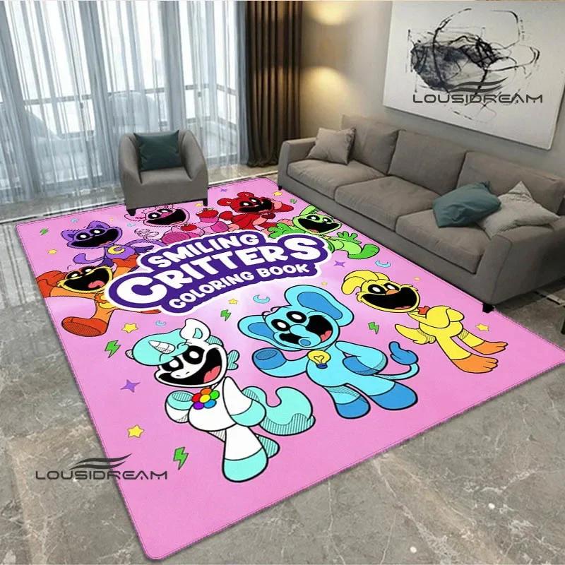 S-smiling critters Cartoon print carpet Non -slip carpet Yoga mat door mat photography props kitchen mat area rug birthday gift