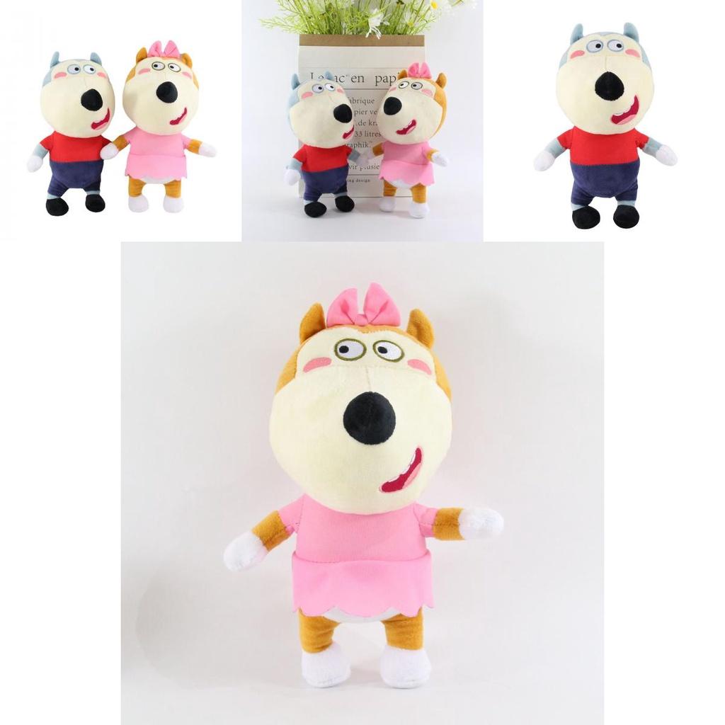 Очаровательная 25-сантиметровая плюшевая игрушка Wolfoo Lucy, мягкая и приятная на ощупь, набивная мультяшная кукла