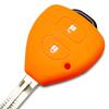 Силиконовый чехол IKT для ключа без ключа Toyota, 2 кнопки, оранжевый / 200