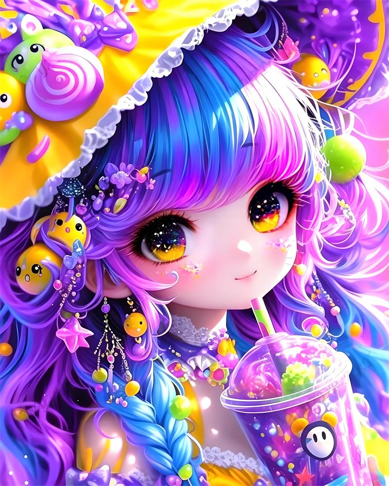 5D Diamond Painting Rainbow Sweet Cool Y2K Girly Style Decoration DIY Full Diamond Mosaic Inlaid Cross Stitch Set Gift