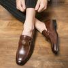 Модная Роскошная Мужская Коричневая Обувь для Костюма 2025 Бренд Оксфорды Мужская Социальная Повседневная Деловая Обувь Мужская Свадебная Кожаная Обувь Zapatillas Мужская
