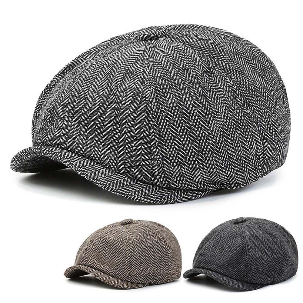 Painters Hats Cycling Caps Windproof Men Winter Hats Men Berets Newsboy Berets Octagonal Hats