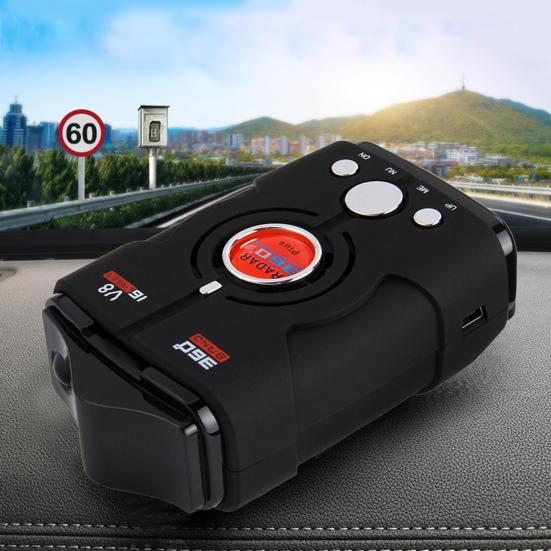 V8 Excellent Speed Range Languages Detector Long Portable Switching Voice Alert Speed Radar Detector