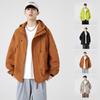 Spring and Autumn Hong Kong Style Trend Brand Couple Solid Color Loose Jacket Jacket Men's Outdoor Windproof Sports Hooded Jacket