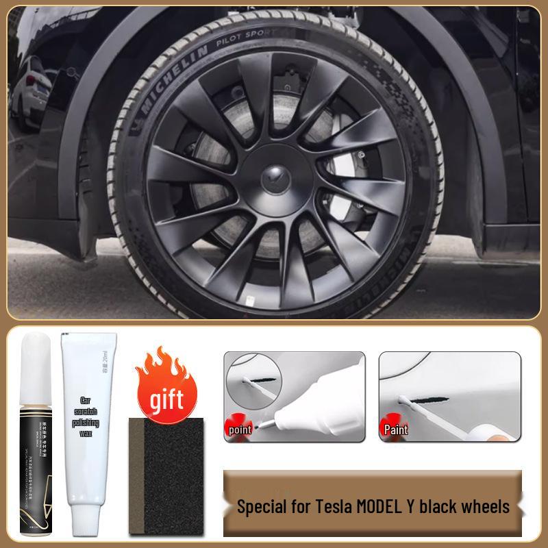 Маркер-подкраска для царапин на дисках Tesla Model Y, Аксессуары для 19" и 20"