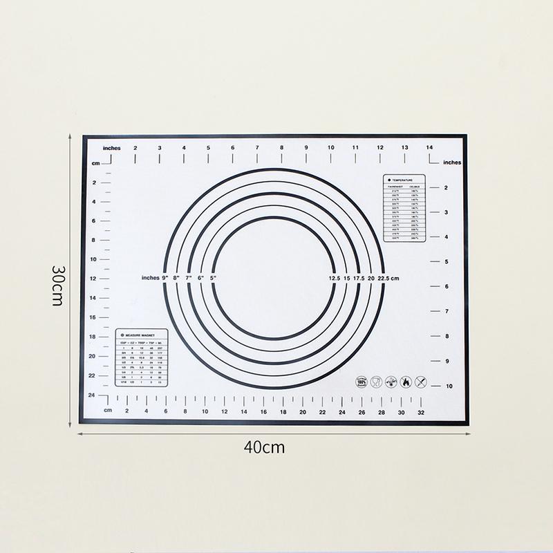60/50/40 см силиконовый коврик для выпечки коврик для замешивания теста коврик для кухни раскатка теста для пиццы большой антипригарный держатель для теста