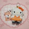 [Б/У] Черно-розовый Плюшевый брелок Jisoo из BLACKPINK Hello Kitty Оранжевый