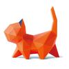 ORIGAMIPLANET 3D Origami Craft Kit - Walk Kitten, Cat Paper Sculpture Home Decor Art Piece Paper Decoration, 3D Paper Art Handmade Interior
