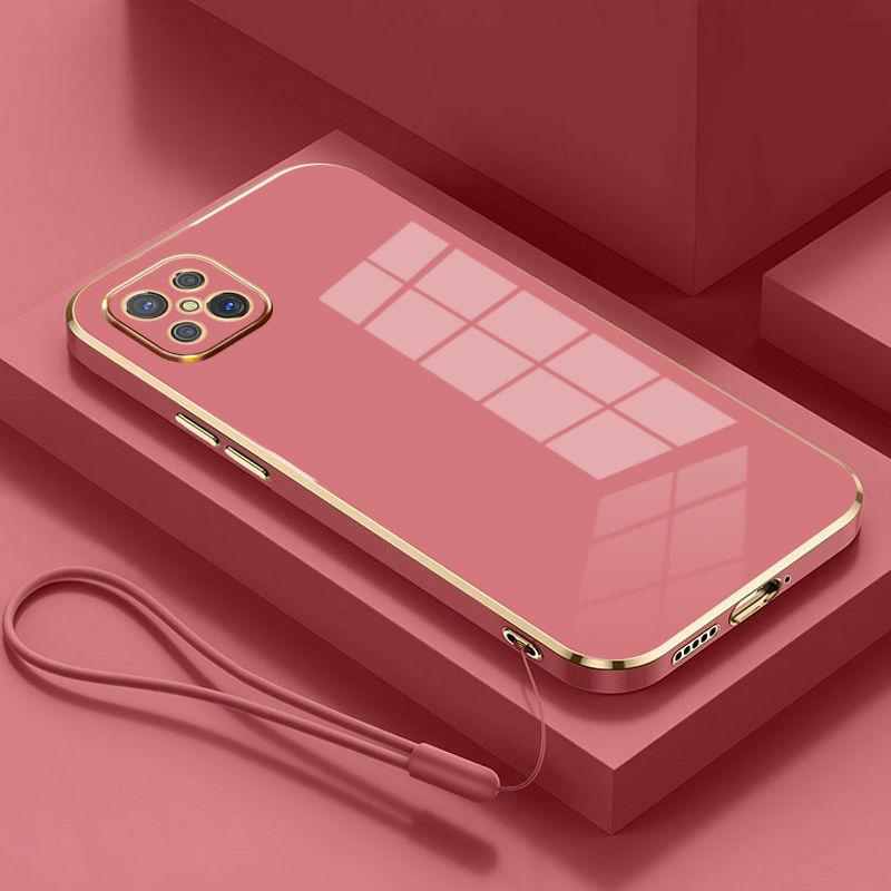 Для OPPO Reno 4Z 5G Чехол Роскошный Квадратный Гальванизированный OPPO A92S Чехол для Телефона Ударопрочная Силиконовая Задняя Крышка Fundas