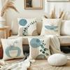 Housse De Coussin À Motif De Feuilles Géométriques Simples Et Abstraites, Taie D'oreiller Pour Salon, Cana