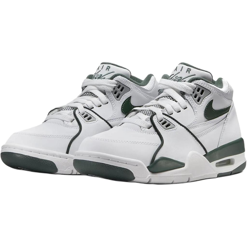 Nike Air Flight 89 Abrasion Resistant High Top Children's Basketball Shoes White Green Sneakers HF0406-104