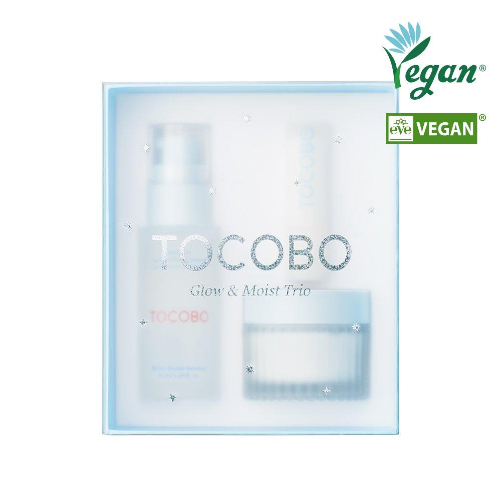 Glow & Moist Trio Set Bifida Biome Essence 50 мл + Multi Ceramide Cream 50 мл + Tocobo_Glow Ritual Lip Balm_001 Coral Water 3,5 г
