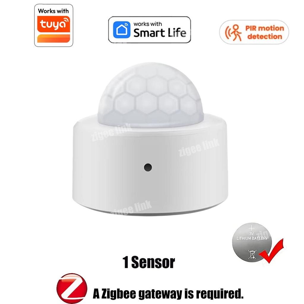 Zigbee 3.0 PIR Датчик движения Умный дом Инфракрасное обнаружение движения человека Детектор охранной сигнализации Работает с Tuya Alexa